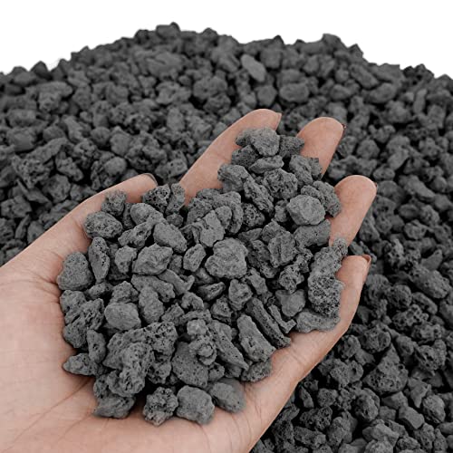 Mr. Fireglass 10 Pounds Black Natural Lava Rock for Indoor Outdoor Gas Fire Pits Fireplaces & Barbecue Grills | Volcanic Lava Stones for Decorating Garden Landscaping, Potted Plants, 0.2"-0.3" - Image 4