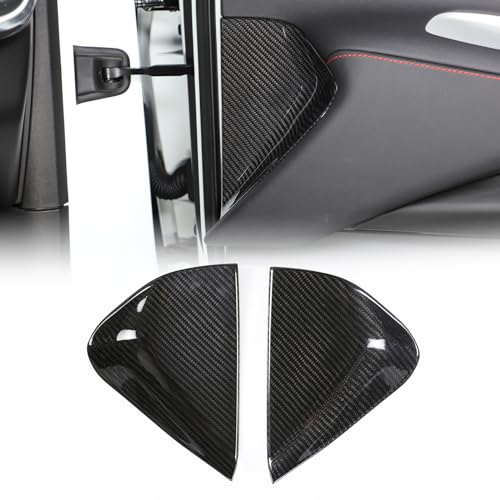 CHEAYAR Carbon Fiber Car Interior Door Panel Trim Cover Compatible with Corvette C8 Stingray 2020 2021 2022 2023, Inner Side Door Panel Strip Cover Trim Decoration Accessories (Black Carbon) - Image 1
