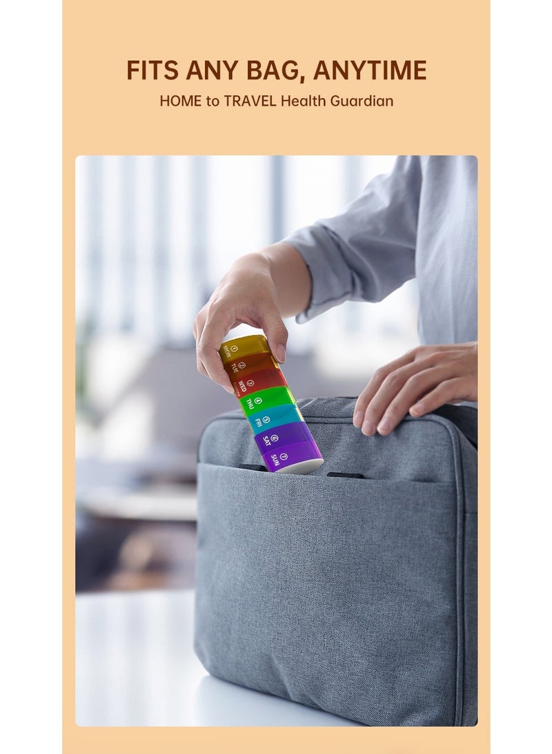 Weekly Pill Organizer, BPA Free, Large Compartment to Hold Vitamins, Cod Liver Oil, Supplements and Medication - Image 5
