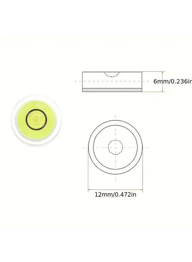 5pcs Mini Round Bubble Spirit Level Tool Set 12x6mm High Precision 0 1mm Measurement - Image 3