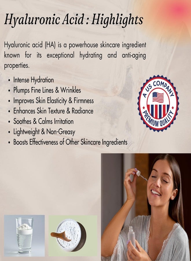 t.botanicals مسحوق حمض الهيالورونيك النقي عالي الوزن الجزيئي درجة تجميلية قابل للذوبان في الماء صوديوم هيالورونات لتطبيقات تجميل الوجه اصنع سيروم خاص بك - Image 5