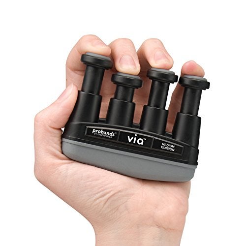 Prohands VIA Hand Exerciser, Finger Exerciser (Hand Grip Strengthener), Spring-Loaded, Finger-Piston System, Isolate and Exercise Each Finger, (6 lb Medium Tension, Black-Via) - Image 3