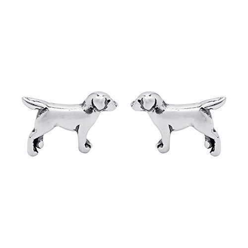 Boma Jewelry Sterling Silver Labrador Retriever Dog Stud Earrings - Image 1