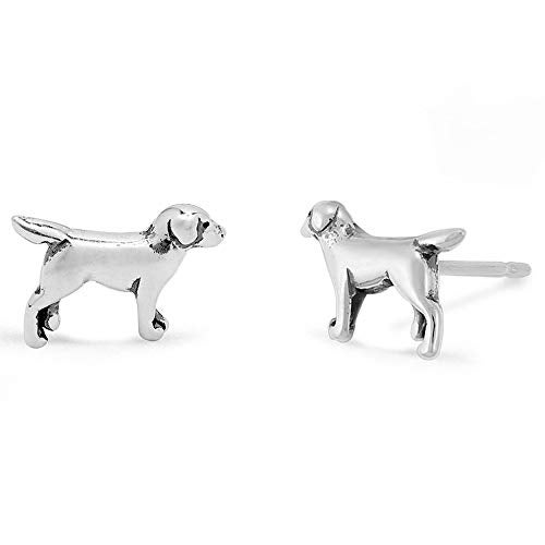 Boma Jewelry Sterling Silver Labrador Retriever Dog Stud Earrings - Image 2