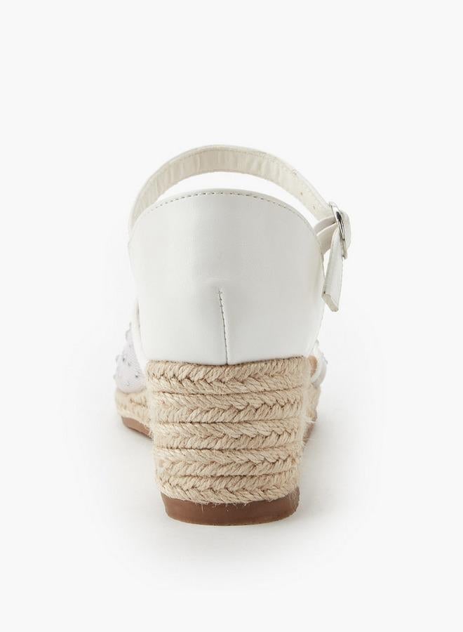 Peppermint Girls Wedge Heel Espadrille Sandals - Image 4