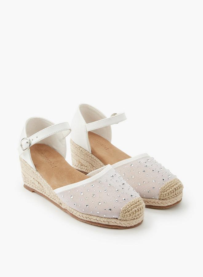 Peppermint Girls Wedge Heel Espadrille Sandals - Image 3