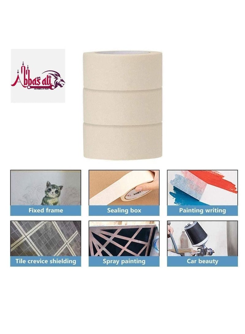 ABBASALI Adhesive Masking Tape General Purpose Painter's Tape Bulk for Painting Labeling Packing - Image 2