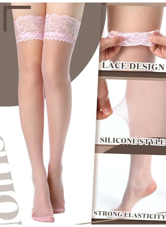 No brands 3 Pairs of Women's Thigh High Lingerie Beautiful Legs Stockings Long Socks Thigh High - Image 5