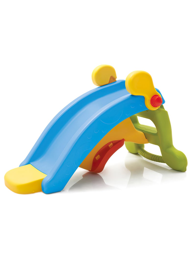 Funz 2 in 1 Toddler Slide & Rocking Toy, Lightweight Sturdy Portable Play Slide Climber for Children, Baby Rocking Horse, Non-Toxic, Easy Set Up Baby Playset for Indoor Outdoor, Light Blue