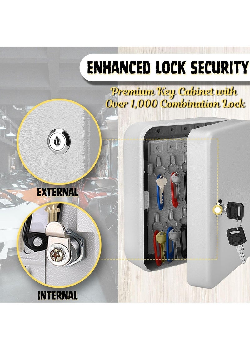 Generic Key Cabinets 40 keys Lock Box for House Key - Iron Material Key Box for Wall with Key Hooks & Key Labels - Key Organizer Box and Safe for Car Real Estate Key Storage  - Image 5