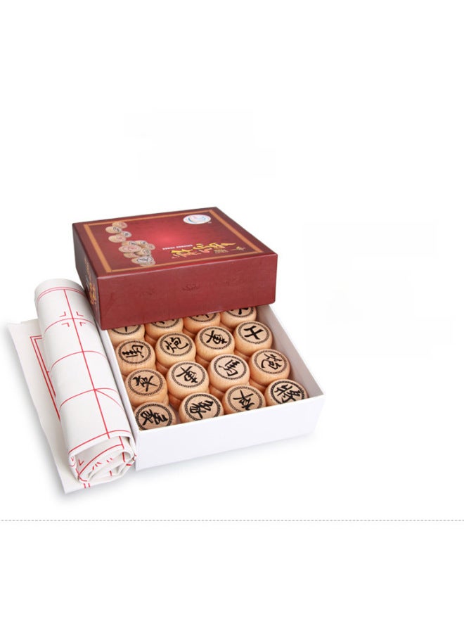 Chinese Chess Small Size Chess Gift Leather Chessboard Wooden Gift Box Puzzle Board Game YB112-Color:4.5 Wooden Box Packaging - Image 3