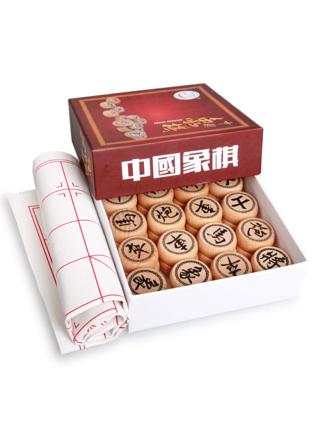Chinese Chess Small Size Chess Gift Leather Chessboard Wooden Gift Box Puzzle Board Game YB112-Color:4.5 Wooden Box Packaging - Image 2