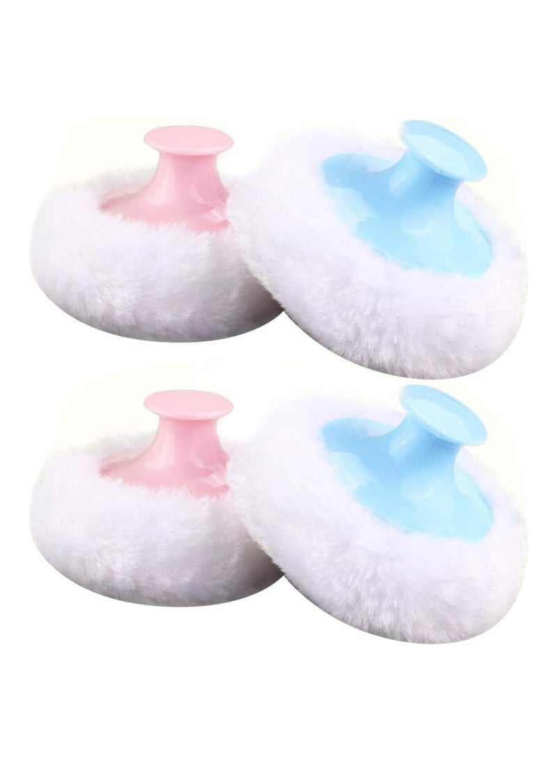 Healifty Powder Puff Baby Body Powder Puff With Handle 4Pcs  - Image 1