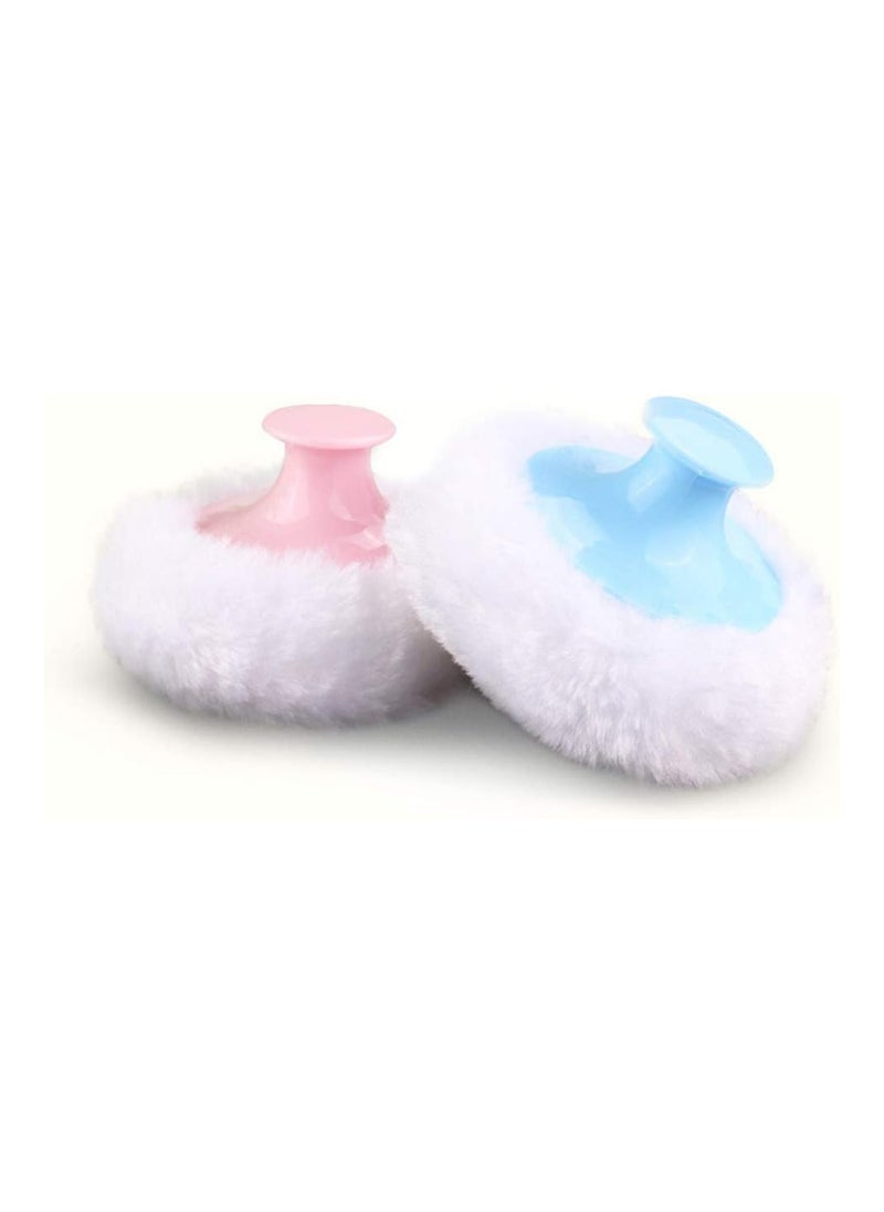 Healifty Powder Puff Baby Body Powder Puff With Handle 4Pcs  - Image 5