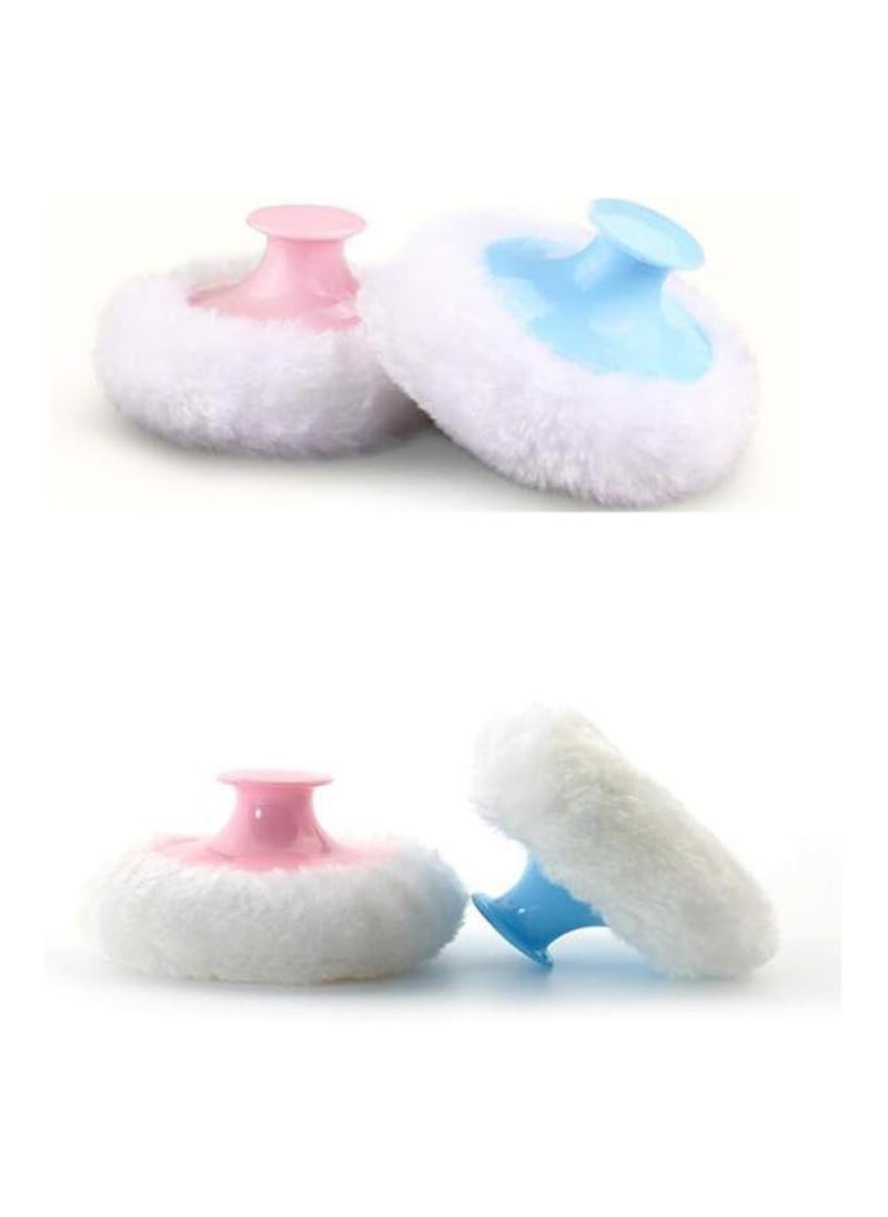 Healifty Powder Puff Baby Body Powder Puff With Handle 4Pcs  - Image 2