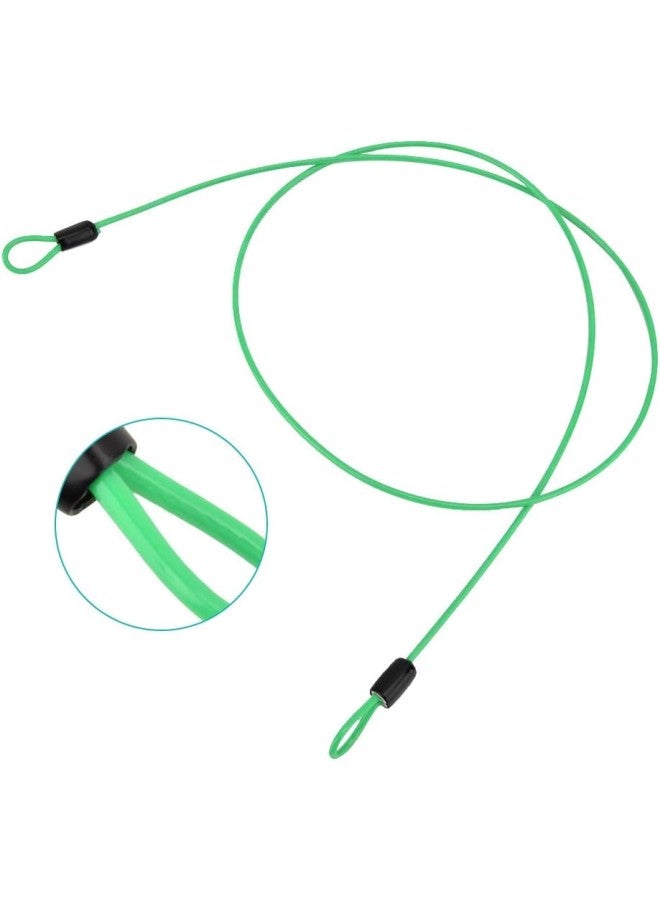 klarako Lock Cable, 39.4in Stainless Steel Cable With Looped Ends, Security Cable Loop Wire for Protect Your Different Sizes of Bags,Suitcase,Luggage,Bicycle (Green)  - Image 2