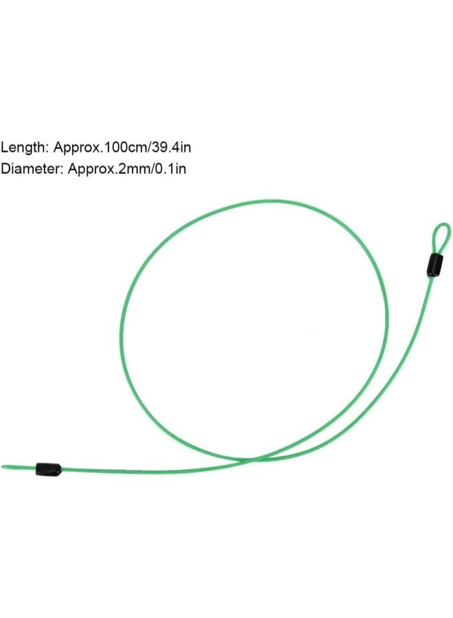klarako Lock Cable, 39.4in Stainless Steel Cable With Looped Ends, Security Cable Loop Wire for Protect Your Different Sizes of Bags,Suitcase,Luggage,Bicycle (Green)  - Image 1