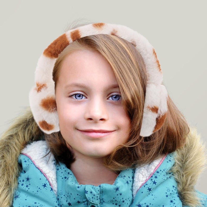 Foldable Leopard Print Ear Muffs Plush Winter Ear Warmers For Men Women Outdoor - Image 5
