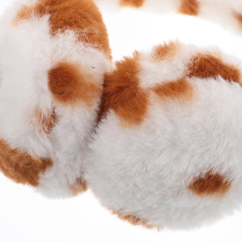 Foldable Leopard Print Ear Muffs Plush Winter Ear Warmers For Men Women Outdoor - Image 4