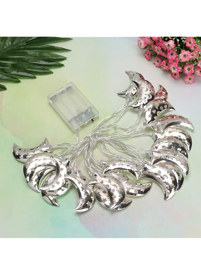 erorex 20Leds Ramadan Mubarak Decorative String Lights Battery Powered Led Moon Lights For Eid Festival Home Party Decoration Warm White - Image 3