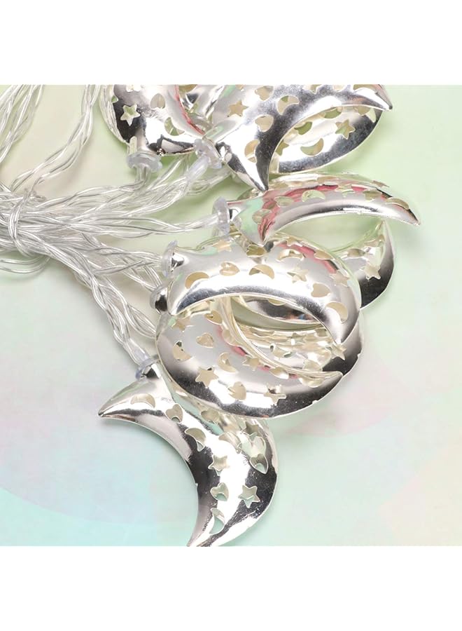 erorex 20Leds Ramadan Mubarak Decorative String Lights Battery Powered Led Moon Lights For Eid Festival Home Party Decoration Warm White - Image 5