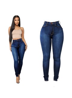 Generic Fashion Women's High-rise, High-stretch Slim-fitting Pencil Holder Jeans  - Image 1