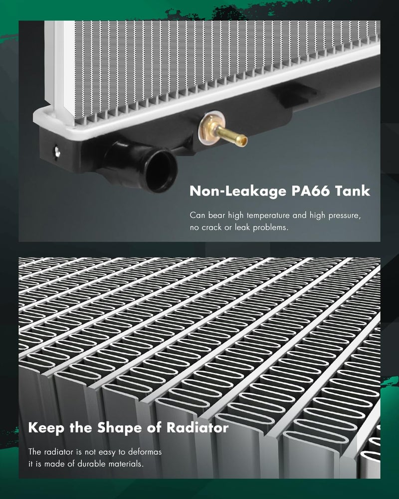 SCITOO Engine Cooling Radiator Assembly Compatible with Nissan Frontier 05-19, Pathfinder, Xterra & for Suzuki Equator, 4.0L 5.6L, Replace# 8012807, 214609CA0E - Image 5