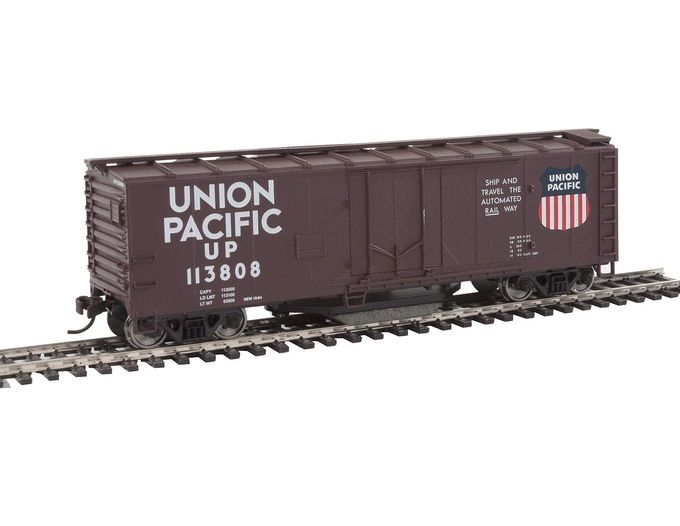Walthers Trainline 40' Plug-Door Track Cleaning Boxcar Union Pacific #113808 HO Scale - Image 2
