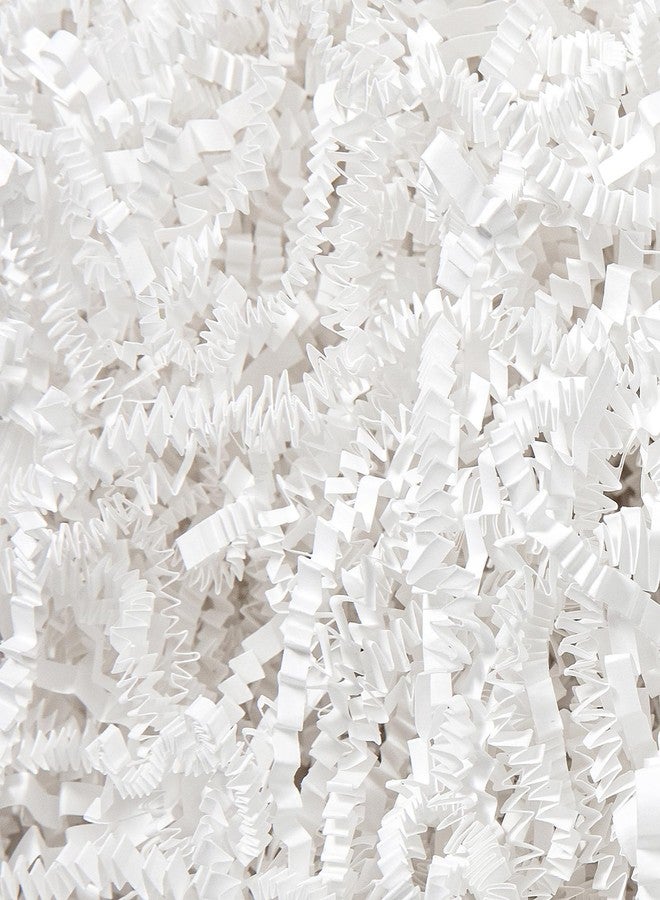 Mefleet 1 LB Crinkle Cut Paper Shred Filler White Crinkle Shredded Paper for Gift Box - Gift Basket Bag Filler - Grass Cushion Stuffing for Christmas Holiday Packaging Wrapping