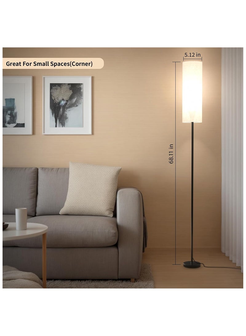 NNEWVANTE Floor Lamps for Living Room, Dimmable 3 Colors Temperature, Modern Floor Lamp with Remote, Tall Standing Lamps for Living Room Bedroom Office Corner, Foot Switch, Beige Shade, 9W RGB LED Bulb - Image 2