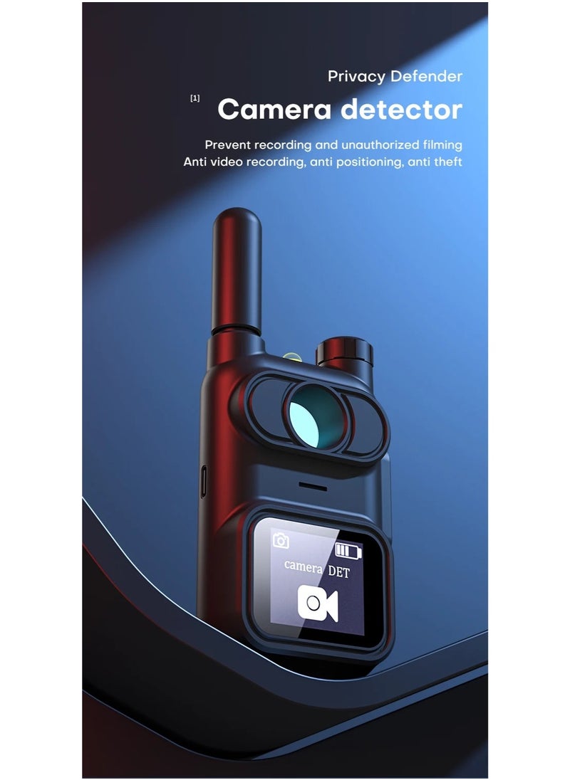 AK780 Multi-Function Anti-Spy Camera Detector & RF Signal Finder | Wireless Hidden Camera, GPS Tracker, Audio Bug Scanner | Advanced Privacy Protection for Home, Office, Travel | Detects 1.2G-6.5G Wireless & GSM Signals | Infrared Lens Finder, Vibration & Magnetic Detection | Portable Security Device with Alarm & Flashlight