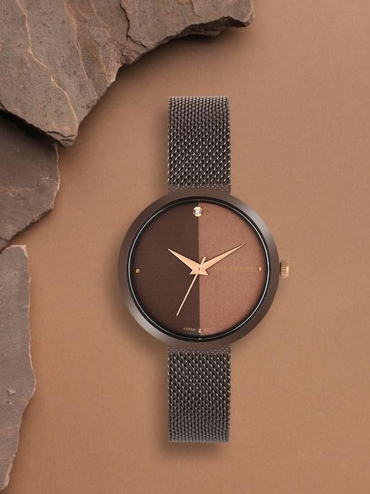 Giordano Eleganza Collection Analog Wrist Watch for Women with Color Variant, Stylish Wired Metal Mesh Band| Ladies - GD-4062 - Image 5