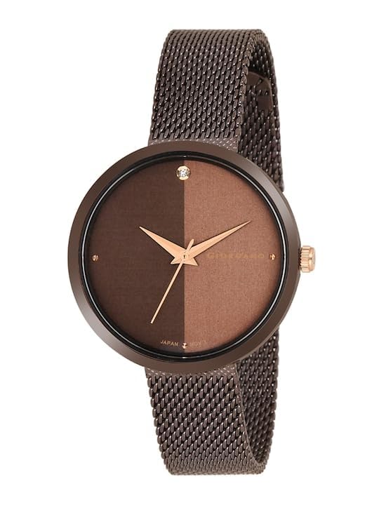 Giordano Eleganza Collection Analog Wrist Watch for Women with Color Variant, Stylish Wired Metal Mesh Band| Ladies - GD-4062 - Image 3