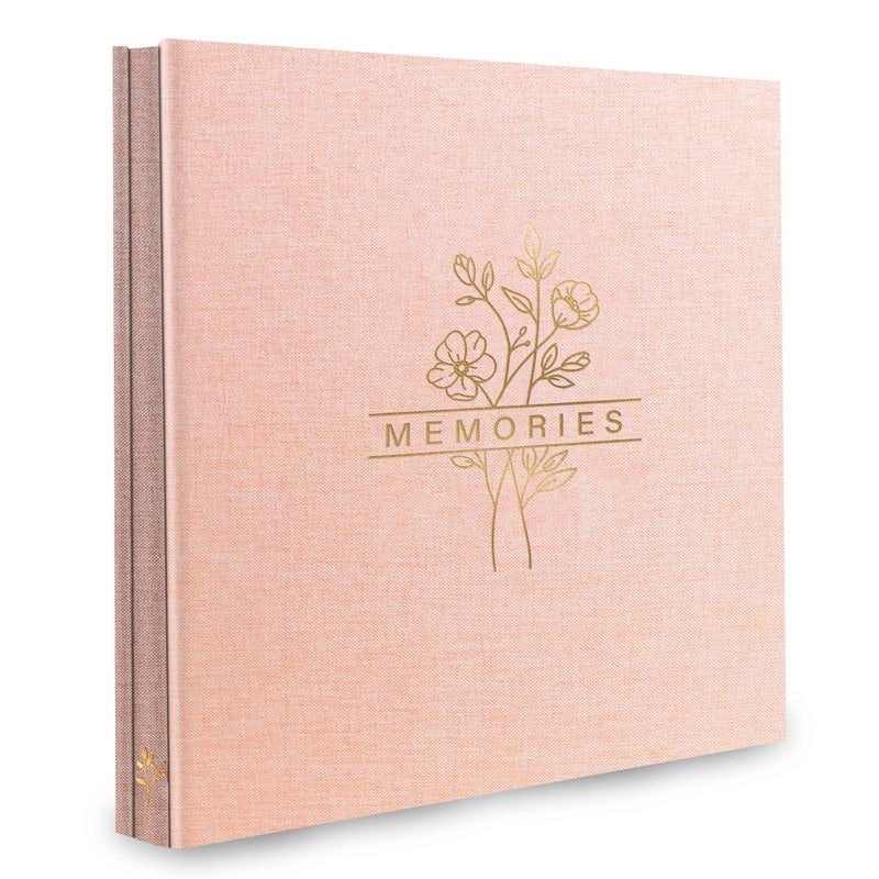 Holoary Photo Album 4x6 500 Photos, 500 Pockets Picture Album, Linen Fabric Cover Big Picture Book for Photos, 4x6 Photo Albums for Memories Family Weddings Travel(Pink) - Image 1