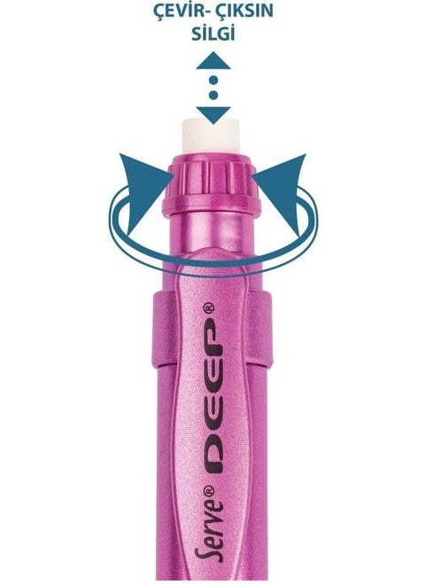 Serve Deep Mechanical Tip Pen 0.7 mm Metallic Princess Pink  - Image 2