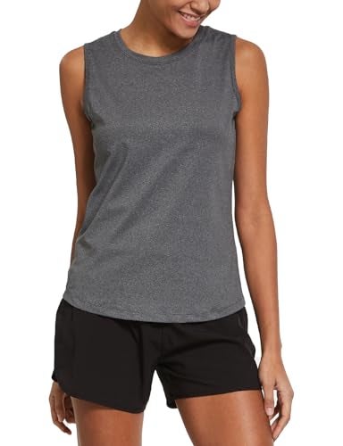 baleaf Women's Workout Tops Sleeveless Running Yoga Tops Gym Atnletic Shirts Activewear Gray Size XL - Image 2