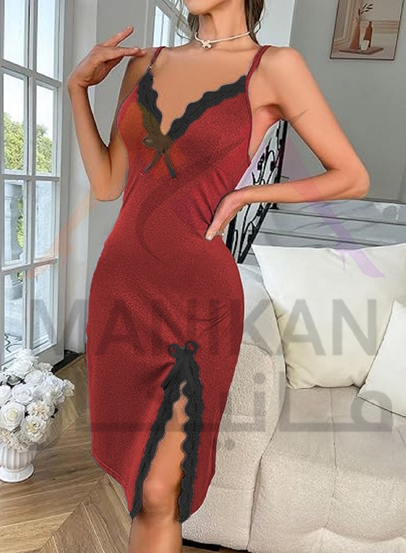 MANIKAN MANIKA Soft women's lingerie medium length open on one side decorated with bows - Image 1