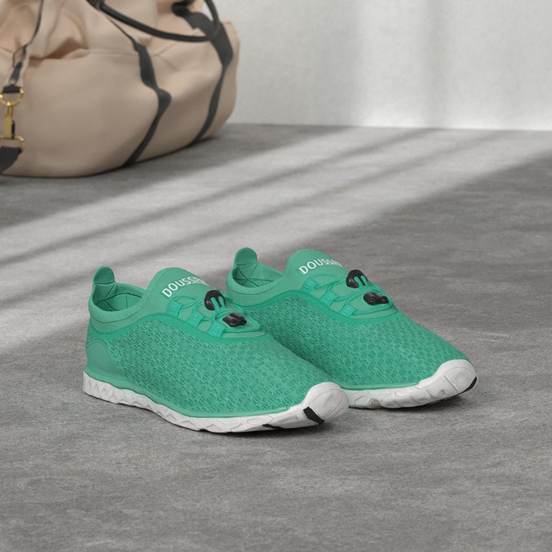 DOUSSPRT Women's Water Shoes Quick Drying Sports Aqua Shoes Green Size 8 - Image 3