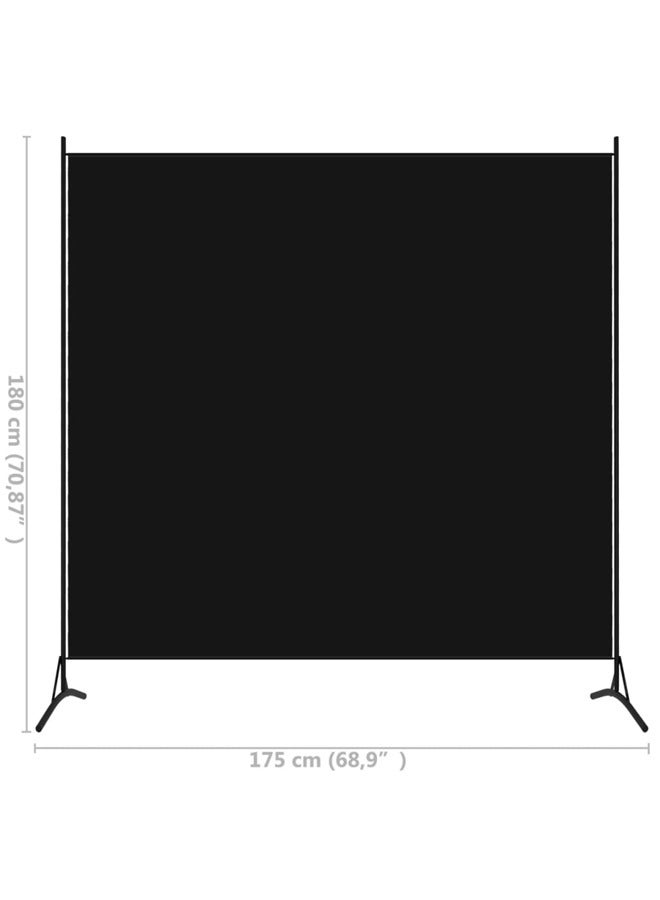 vidaxl 1-Panel Room Divider Black 175x180 cm 320738 - Image 4