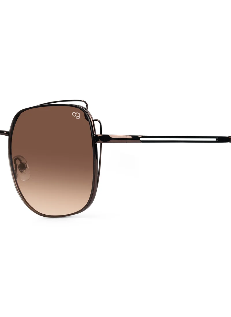 Woggles Latest & Stylish UV Protected Brown Square Sunglasses for Men & Women