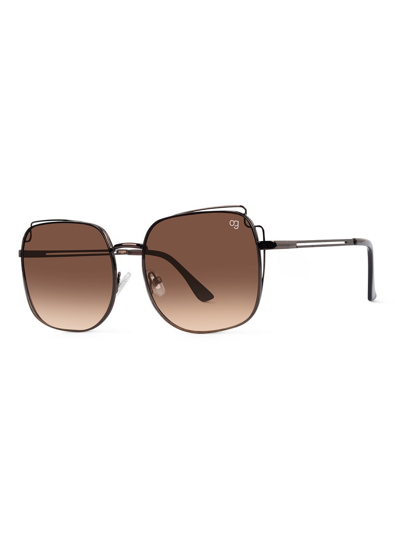 Woggles Latest & Stylish UV Protected Brown Square Sunglasses for Men & Women  - Image 4