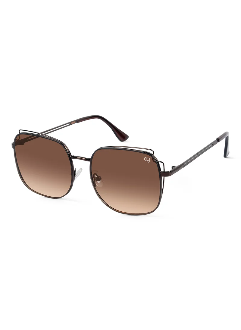 Woggles Latest & Stylish UV Protected Brown Square Sunglasses for Men & Women