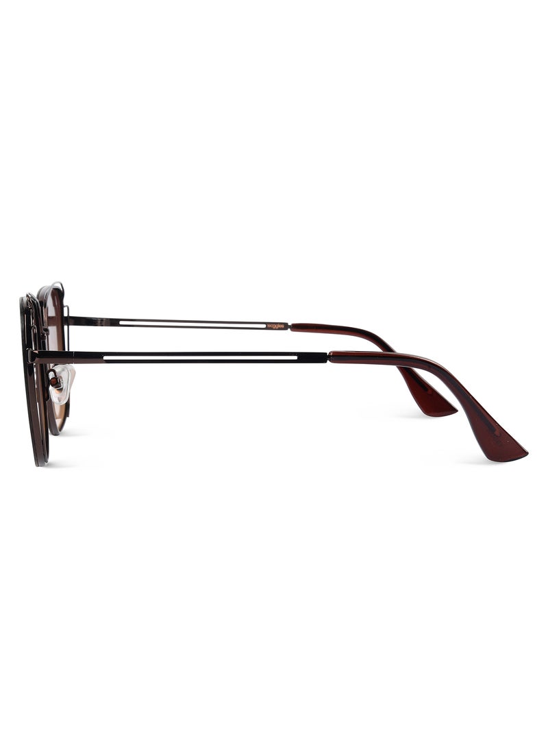 Woggles Latest & Stylish UV Protected Brown Square Sunglasses for Men & Women  - Image 5
