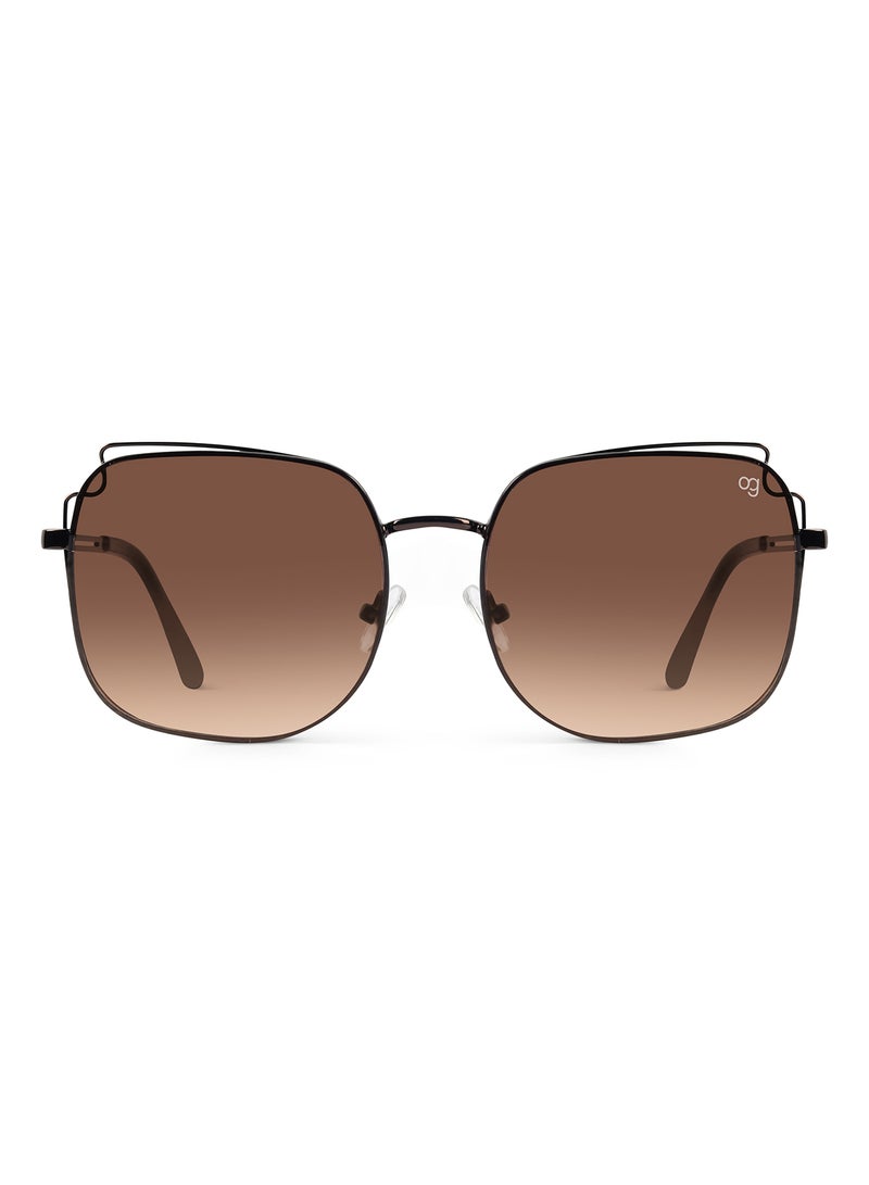 Woggles Latest & Stylish UV Protected Brown Square Sunglasses for Men & Women  - Image 3