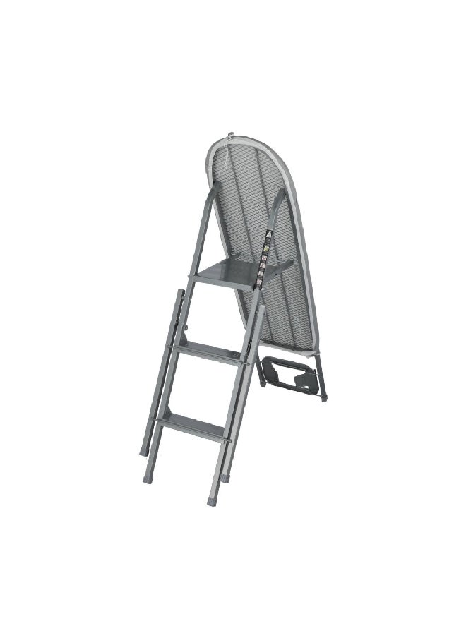 HONEYBEE Durable and Foldable Free Standing Step Ladder Ironing Board Grey 95 x 37.5 x 13.5 cm  - Image 4
