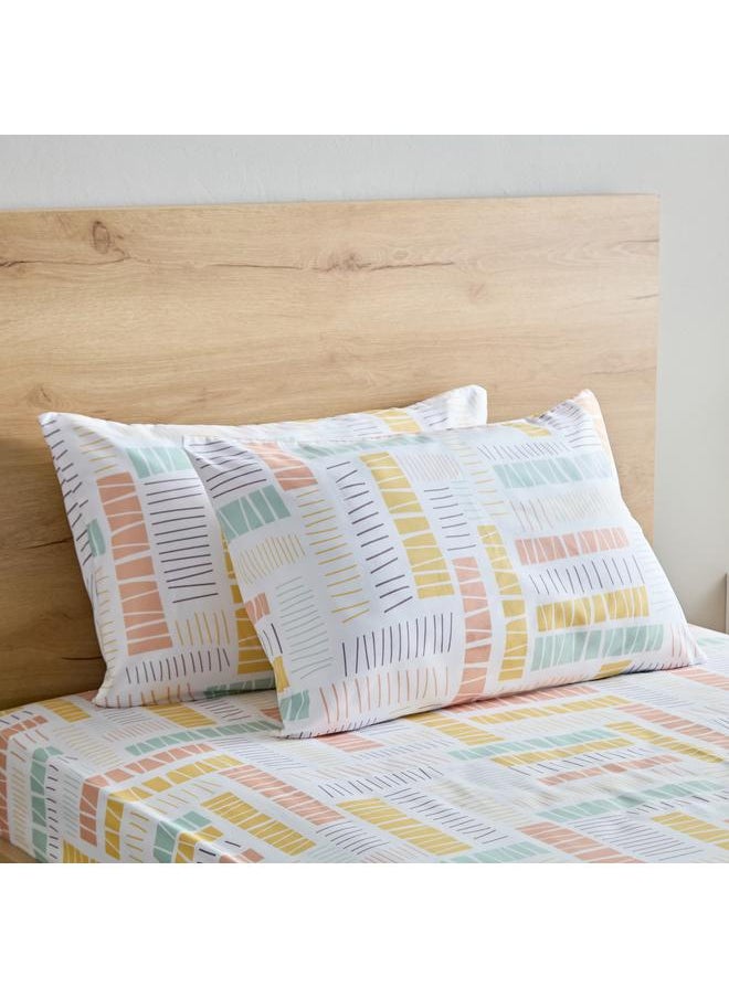 Home Box Nora Savana 2-Piece Reversible Microfibre Pillow Cover Set - 50x75 cm  - Image 1