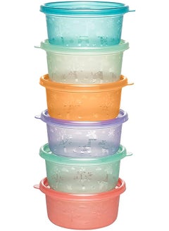 Snackbox With Lid Stackable Baby Food Storage Made In Germany Giraffe Multicolor 6 Pcs