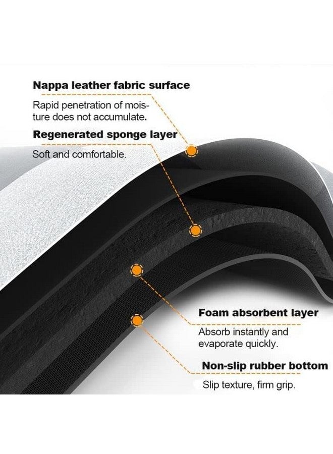 Home-Cloud HomeCloud Rubber Kitchen Mats for Floor Set of 2 Pcs | Non-Skid, Soft Absorbent Rugs for Kitchen, Laundry, and Hallway | 120x40cm, 40x60cm| 4mm Thickness (Gold_Linning_Black) - Image 2