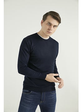 D'S DAMAT Regular Fit Navy Blue Plain Knit 5HF060632004D  - Image 1