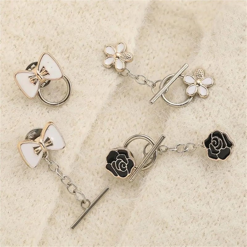70pcs Nail-Free Cardigan Buckle Close Neckline Decorative Brooch Anti Glare Fixed Clothes Pin Fit Tighten Accessories(Style L) - Image 2